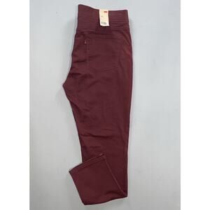 Levi's Perfectly Slimming 5-Pocket Jean Style Pull On Legging Pants. Burgundy 16